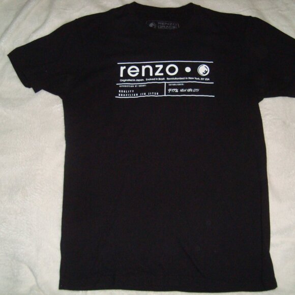 Renzo Gracie Brazilian Jiu Jitsu NYC Men's T-Shirt Sz. L BJJ MMA Black Pre-Owned - Picture 2 of 5